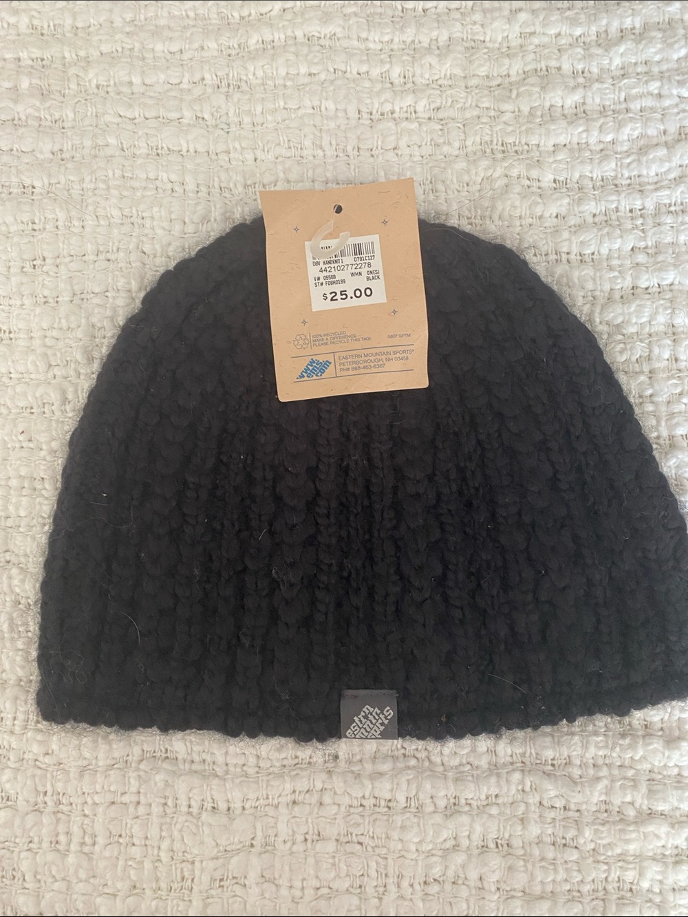 Eastern Mountain Sports Black Chunky Knit Beanie